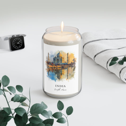 India, South Asia scented soy candle