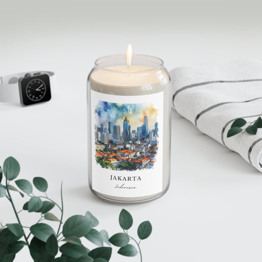 Jakarta, Indonesia scented soy candle