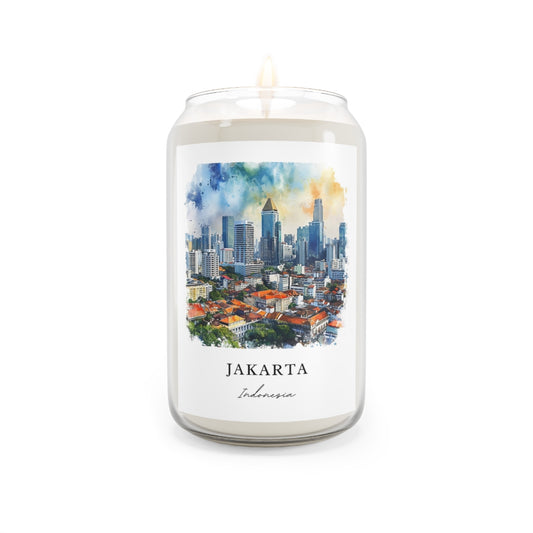 Jakarta, Indonesia scented soy candle
