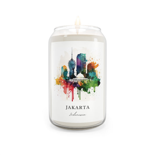 Jakarta, Indonesia scented soy candle