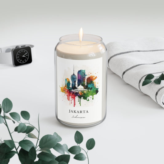 Jakarta, Indonesia scented soy candle