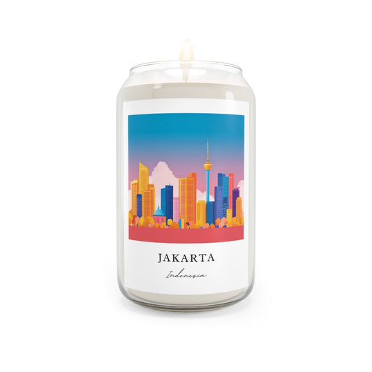 Jakarta, Indonesia scented soy candle