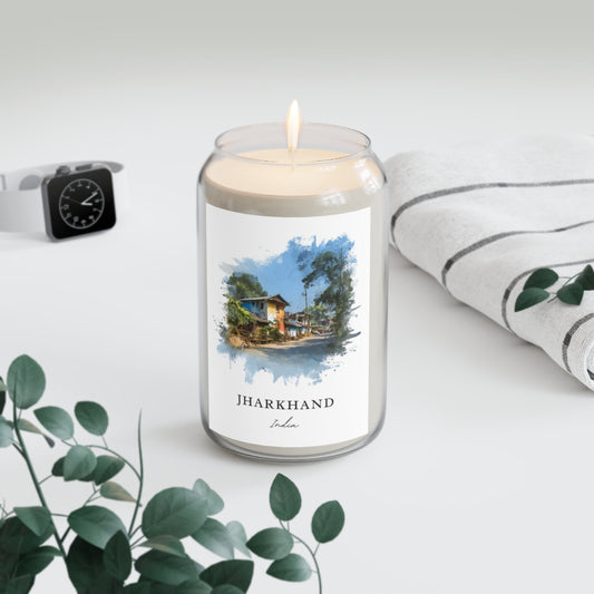 Jharkhand, India scented soy candle