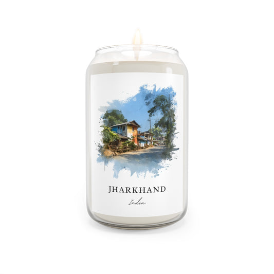 Jharkhand, India scented soy candle