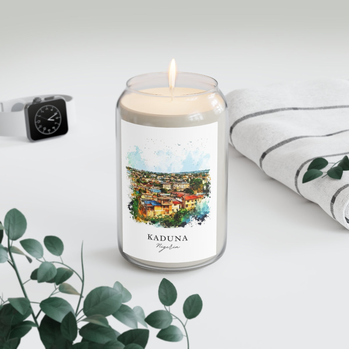 Kaduna, Nigeria scented soy candle