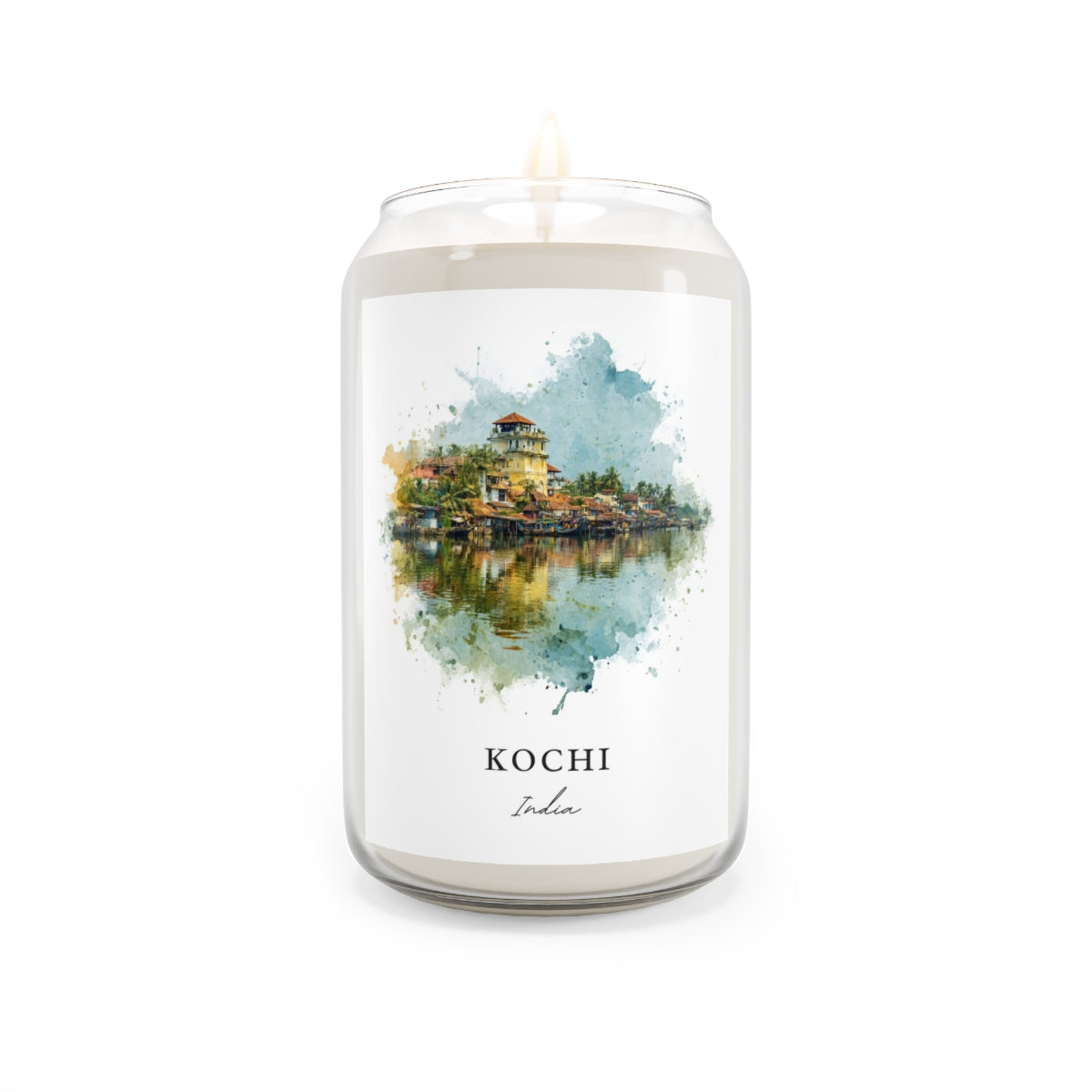 Kochi, India scented soy candle