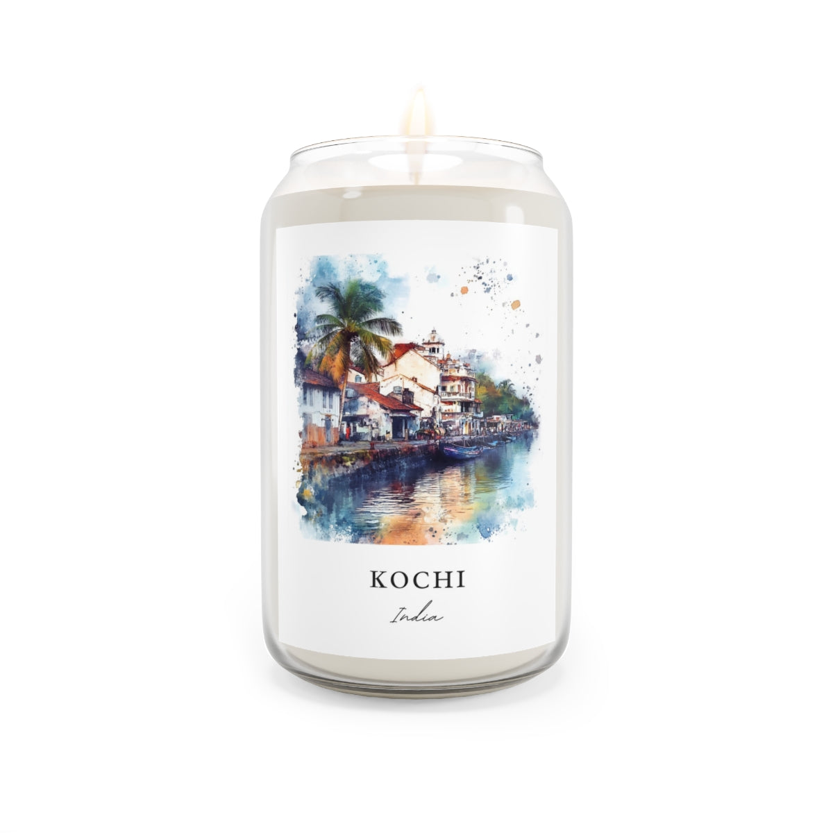 Kochi, India scented soy candle