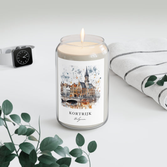 Kortrijk, Belgium scented soy candle