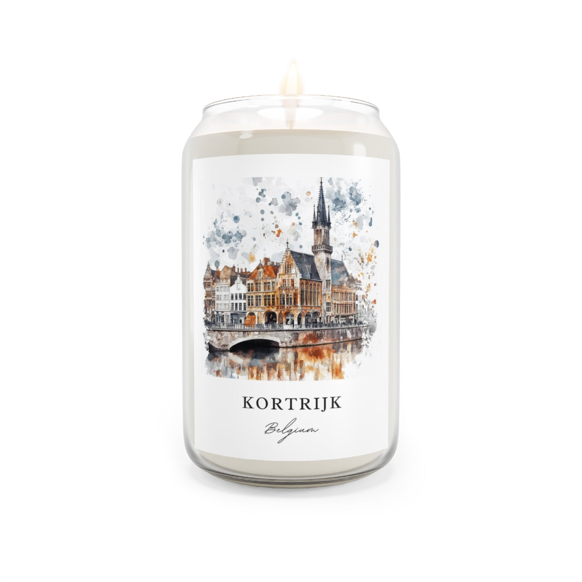 Kortrijk, Belgium scented soy candle