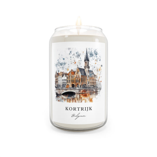 Kortrijk, Belgium scented soy candle