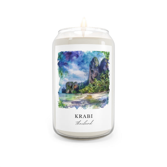Krabi, Thailand scented soy candle