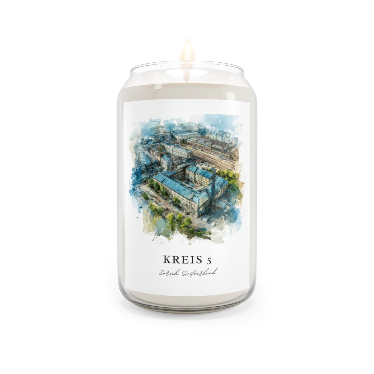 Kreis 5, Zurich, Switzerland scented soy candle