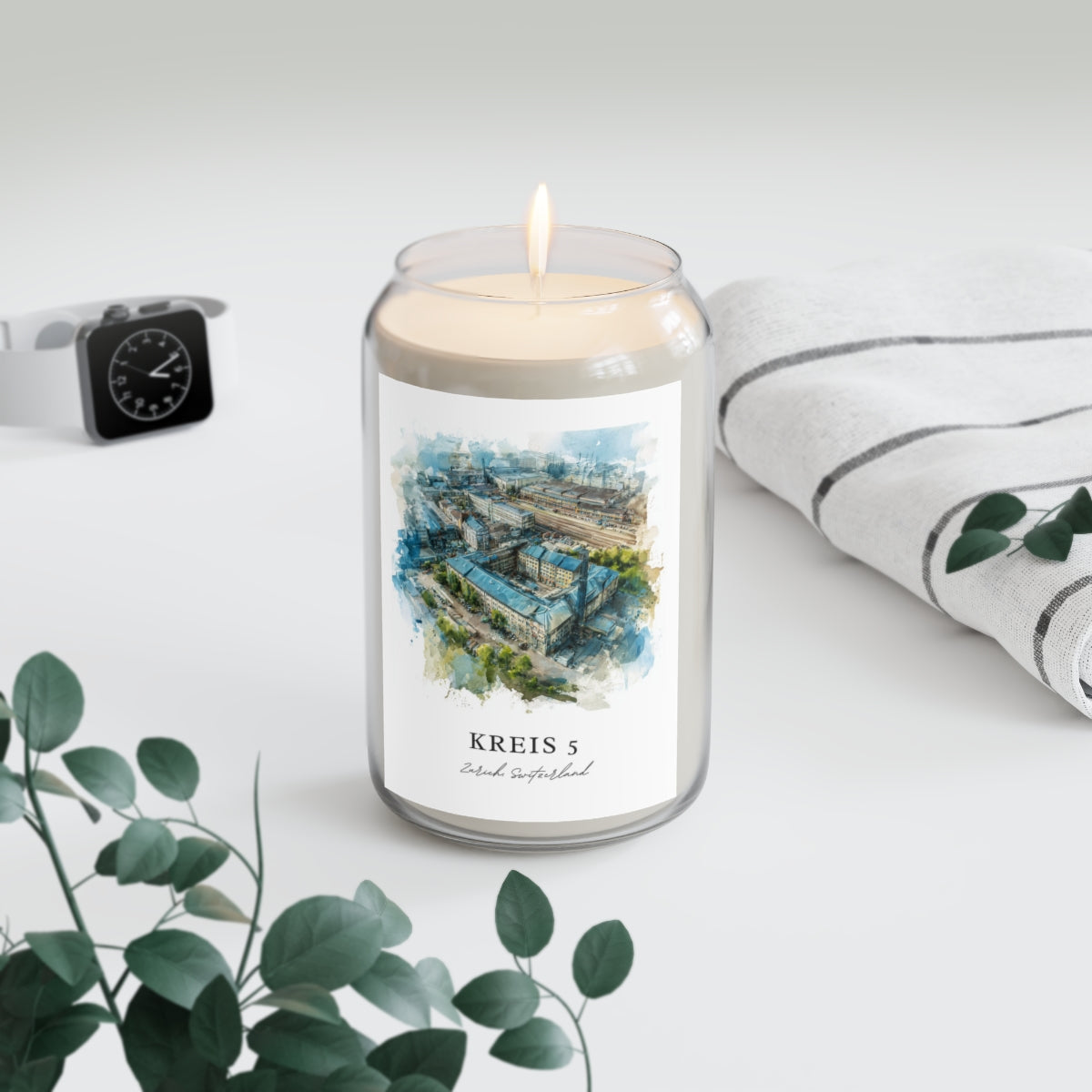 Kreis 5, Zurich, Switzerland scented soy candle