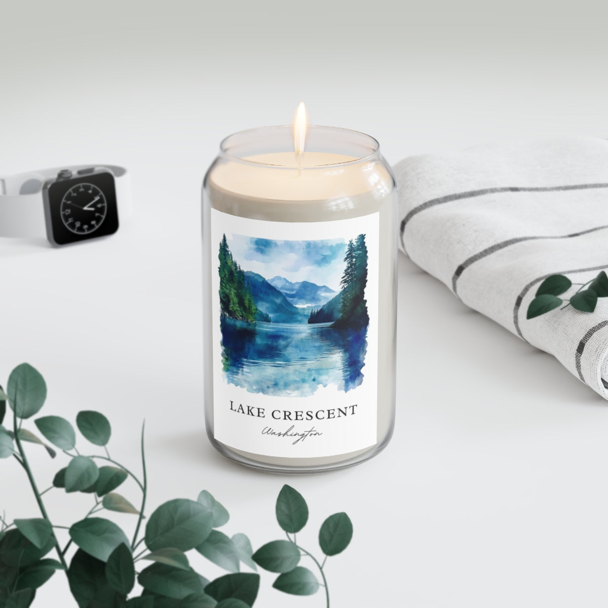 Lake Crescent, Washington scented soy candle