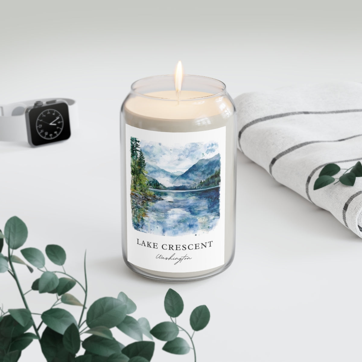 Lake Crescent, Washington scented soy candle