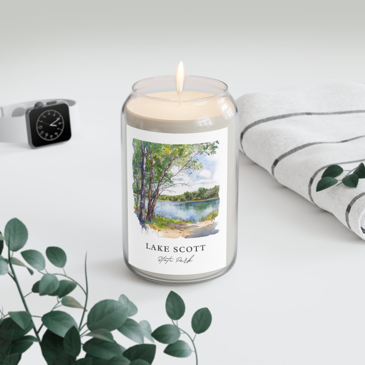 Lake Scott, State Park scented soy candle