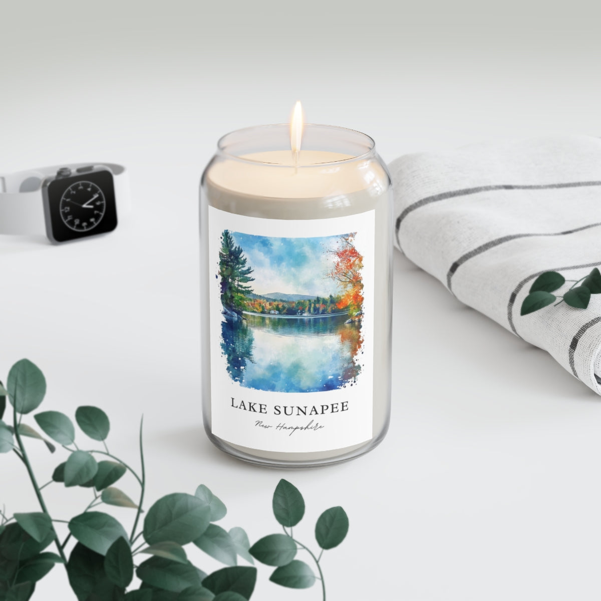 Lake Sunapee, New Hampshire scented soy candle