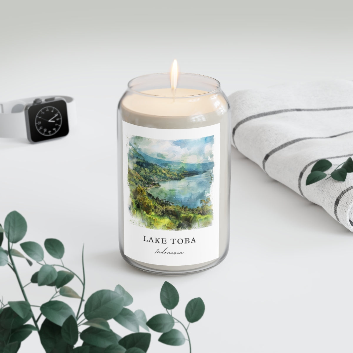 Lake Toba, Indonesia scented soy candle