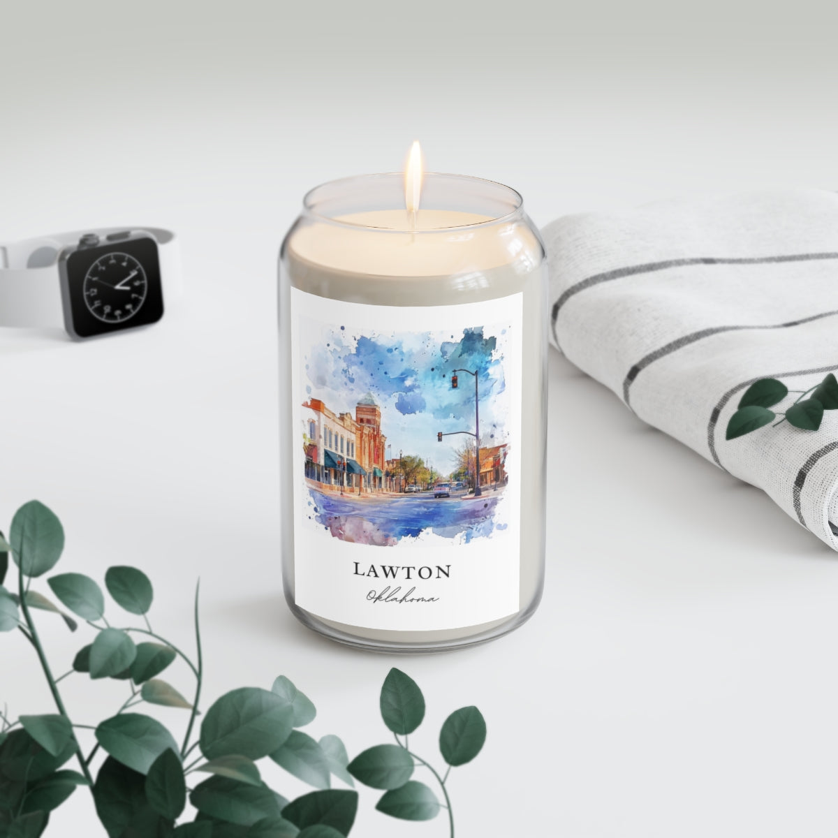 Lawton, Oklahoma scented soy candle