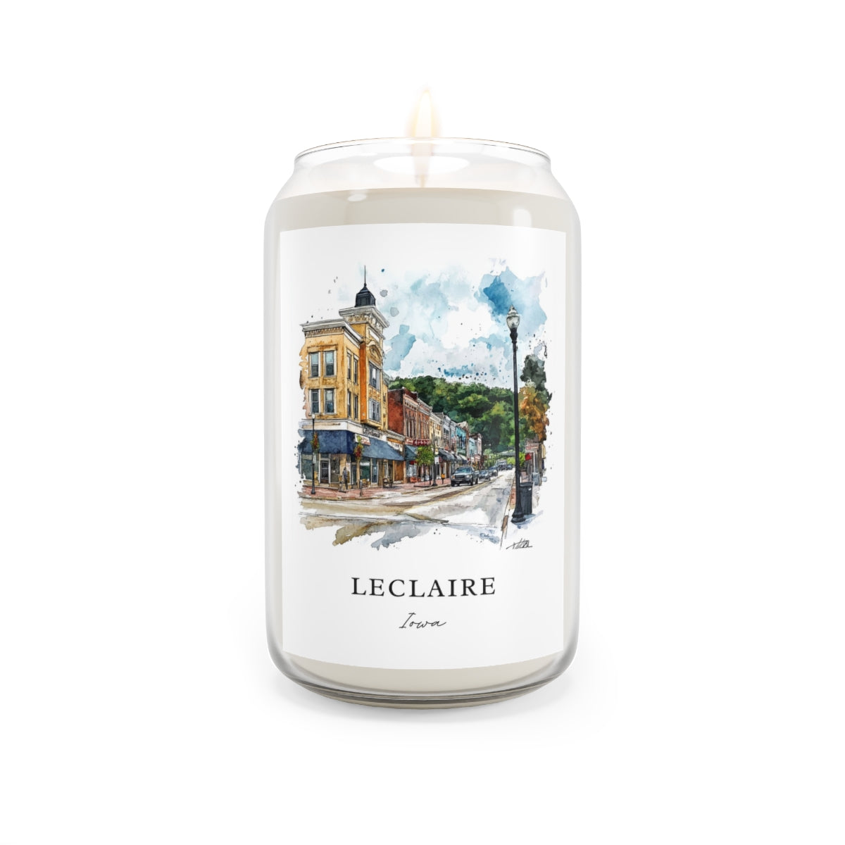 Leclaire, Iowa scented soy candle