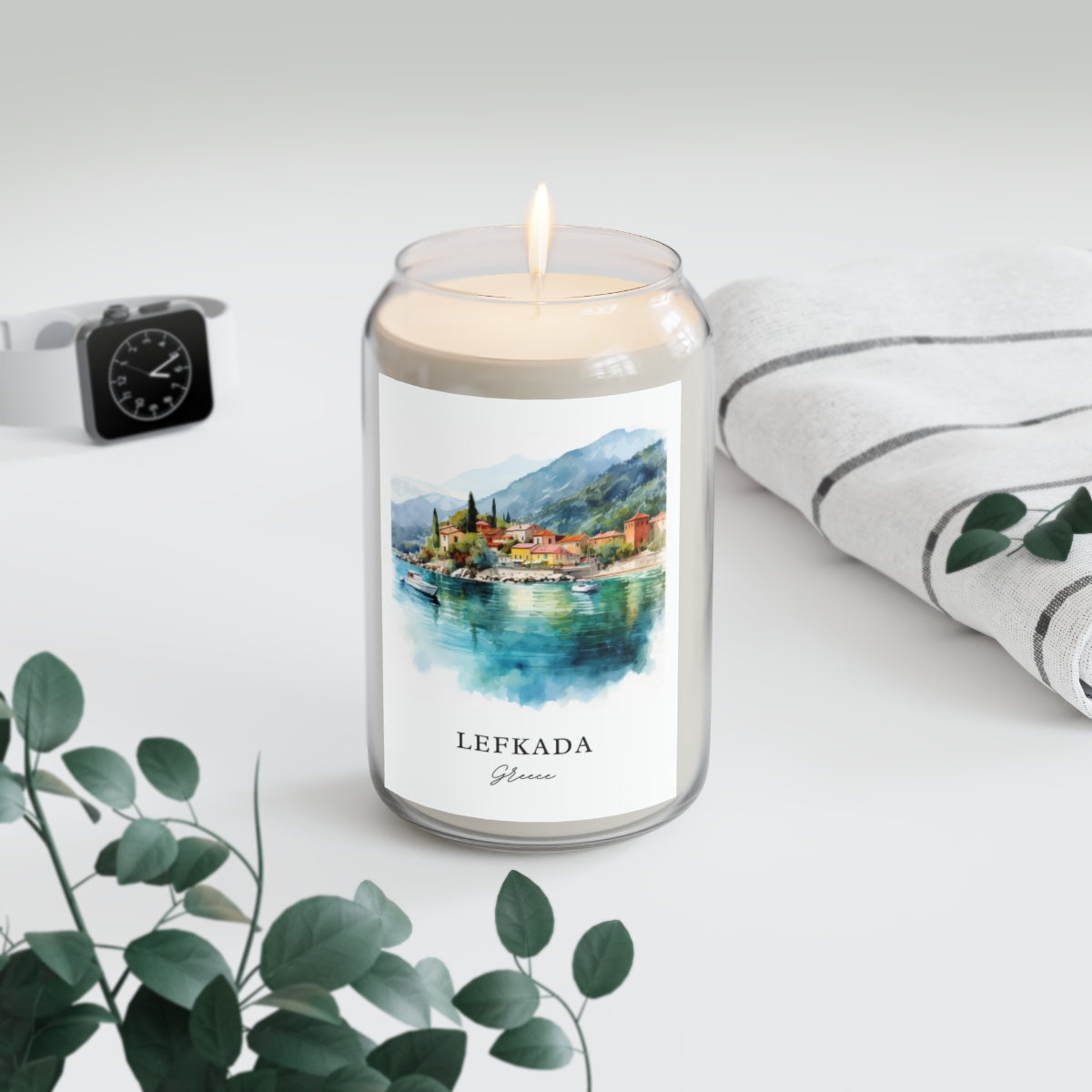 Lefkada, Greece scented soy candle