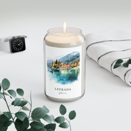 Lefkada, Greece scented soy candle