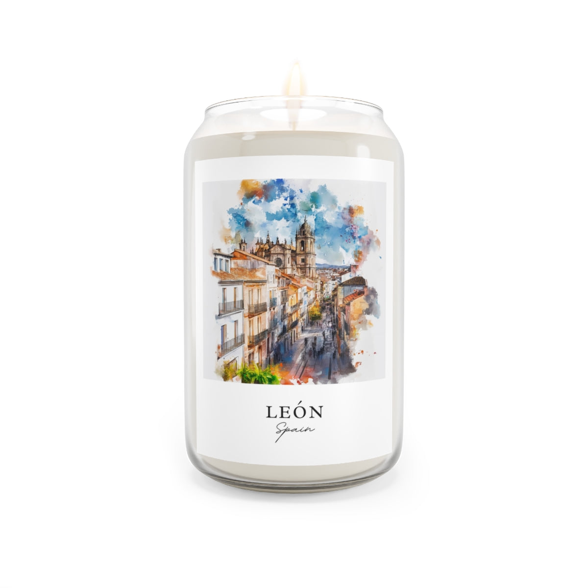 León, Spain scented soy candle