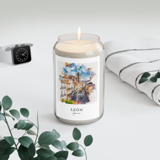 León, Spain scented soy candle