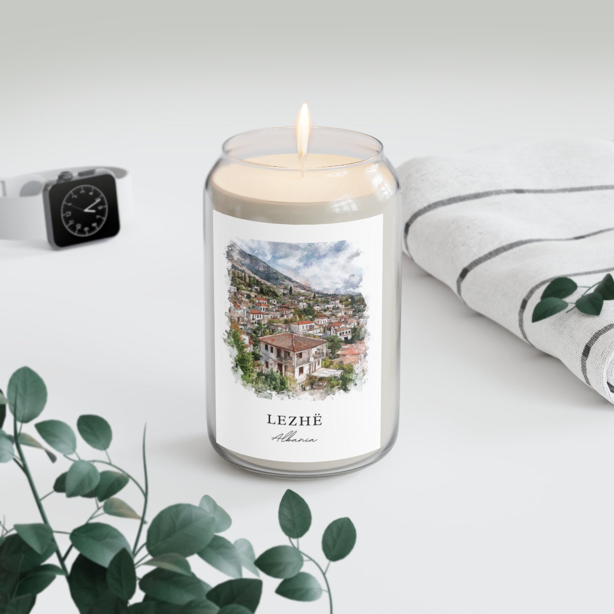 Lezhë, Albania scented soy candle