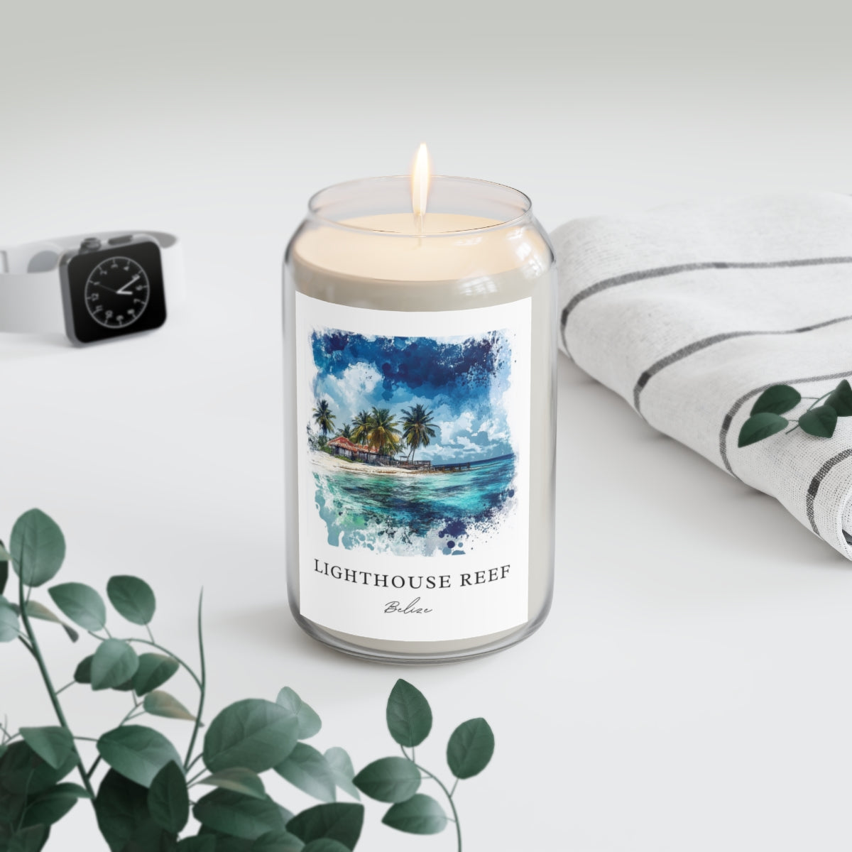 Lighthouse Reef, Belize scented soy candle