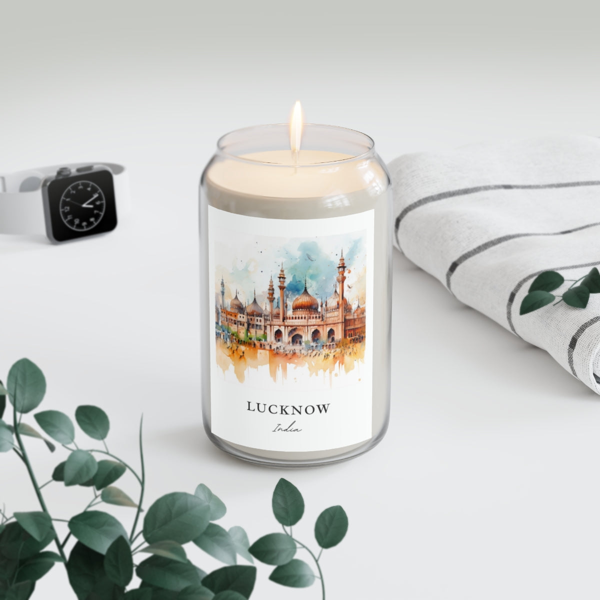 Lucknow, India scented soy candle