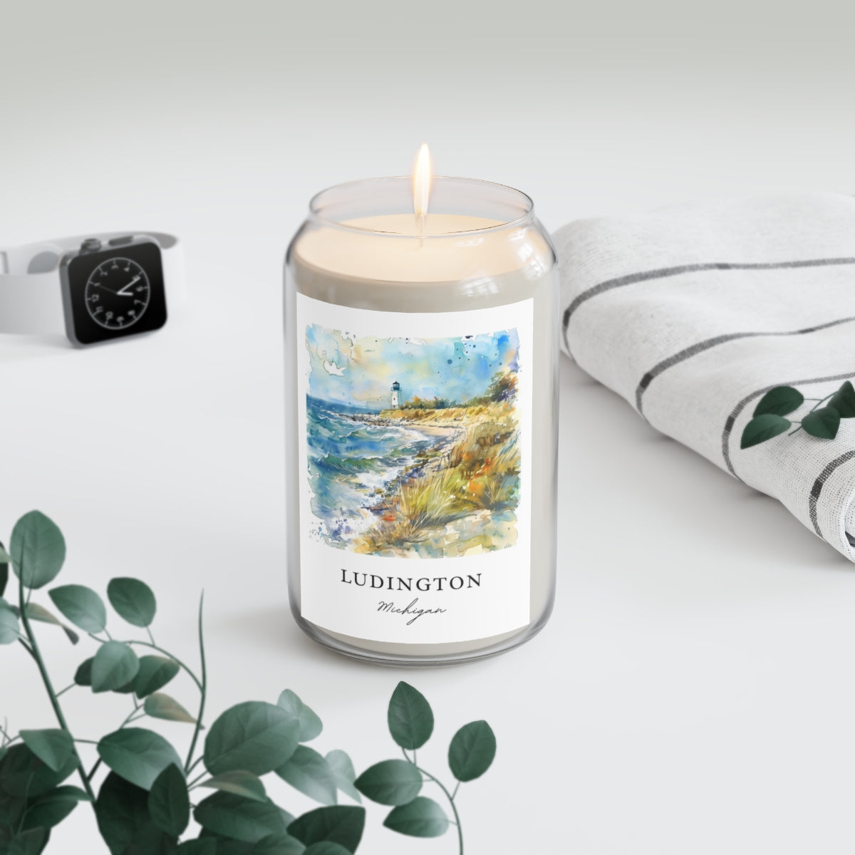Ludington, Michigan scented soy candle