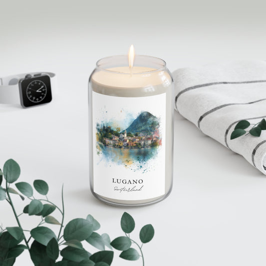 Lugano, Switzerland scented soy candle