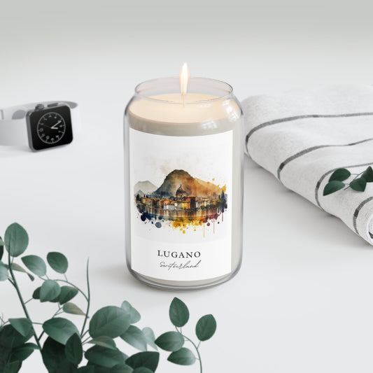 Lugano, Switzerland scented soy candle