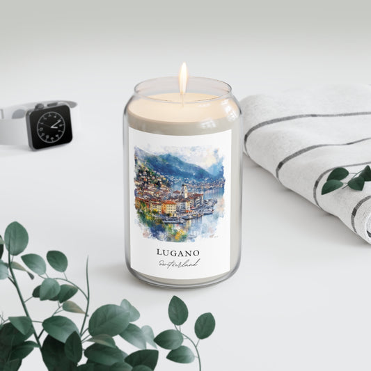 Lugano, Switzerland scented soy candle