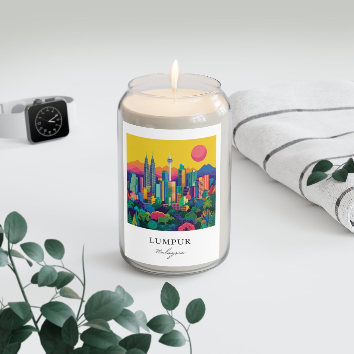 Lumpur, Malaysia scented soy candle
