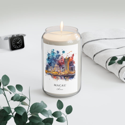 Macau, China scented soy candle
