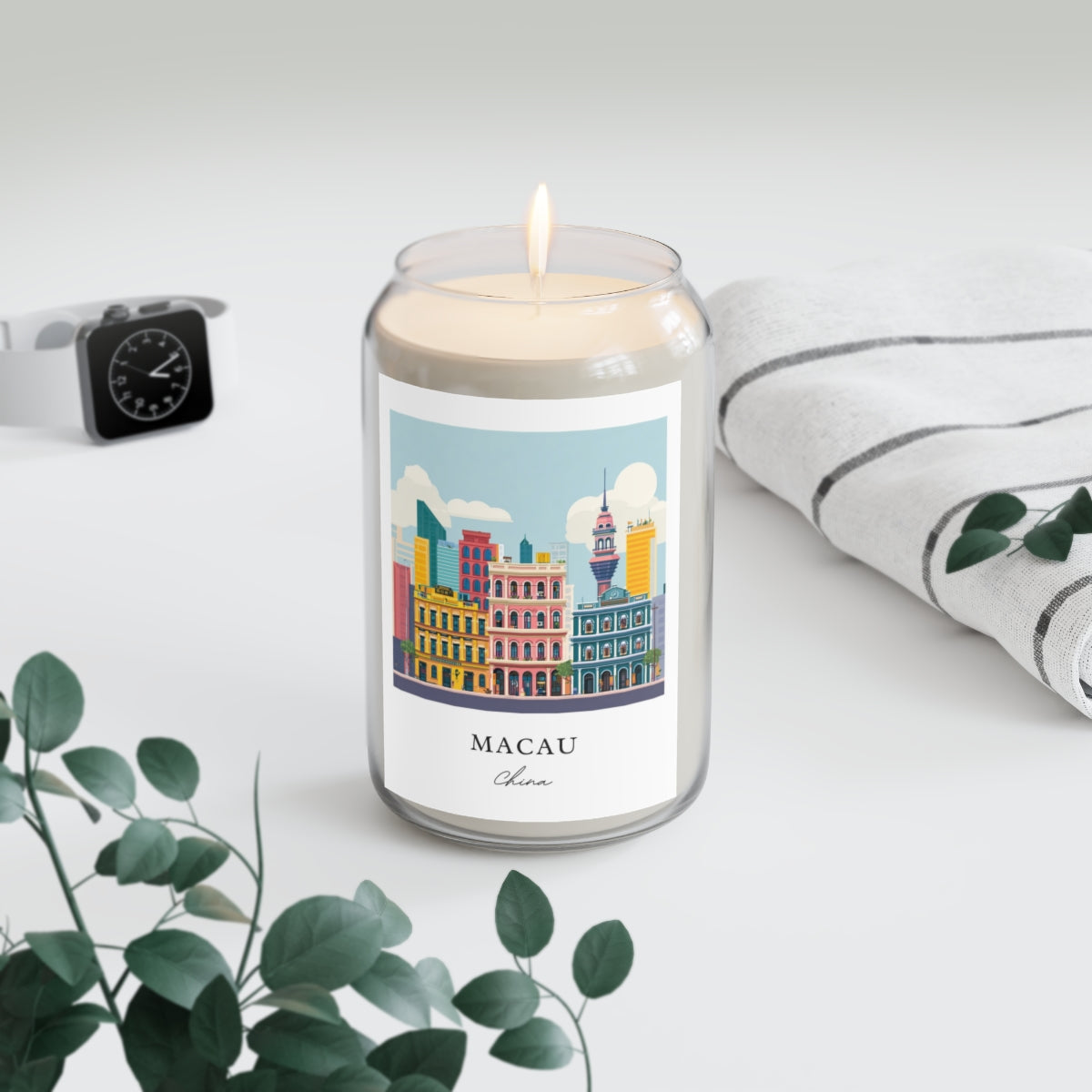 Macau, China scented soy candle