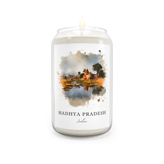 Madhya Pradesh, India scented soy candle