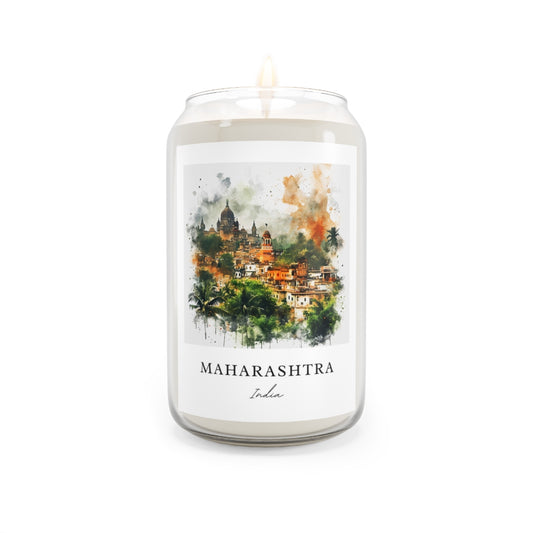 Maharashtra, India scented soy candle
