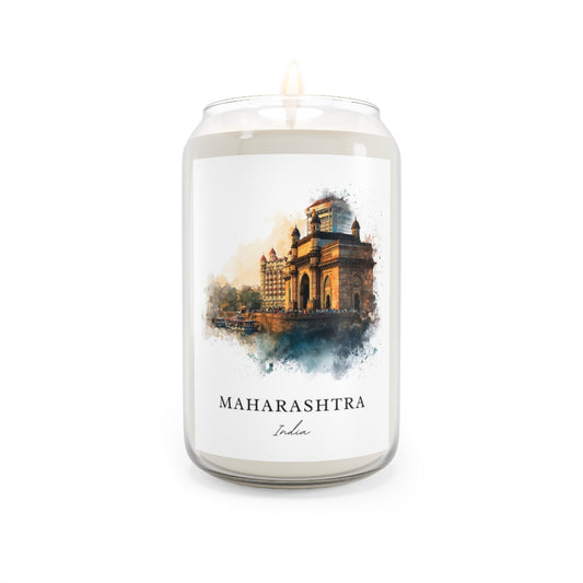 Maharashtra, India scented soy candle