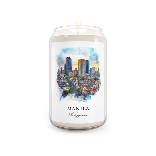 Manila, Philippines scented soy candle