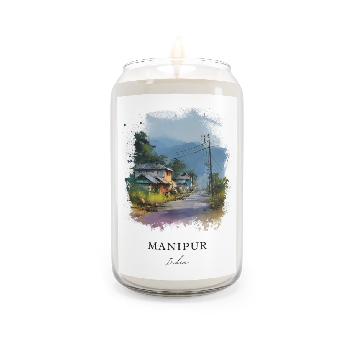 Manipur, India scented soy candle