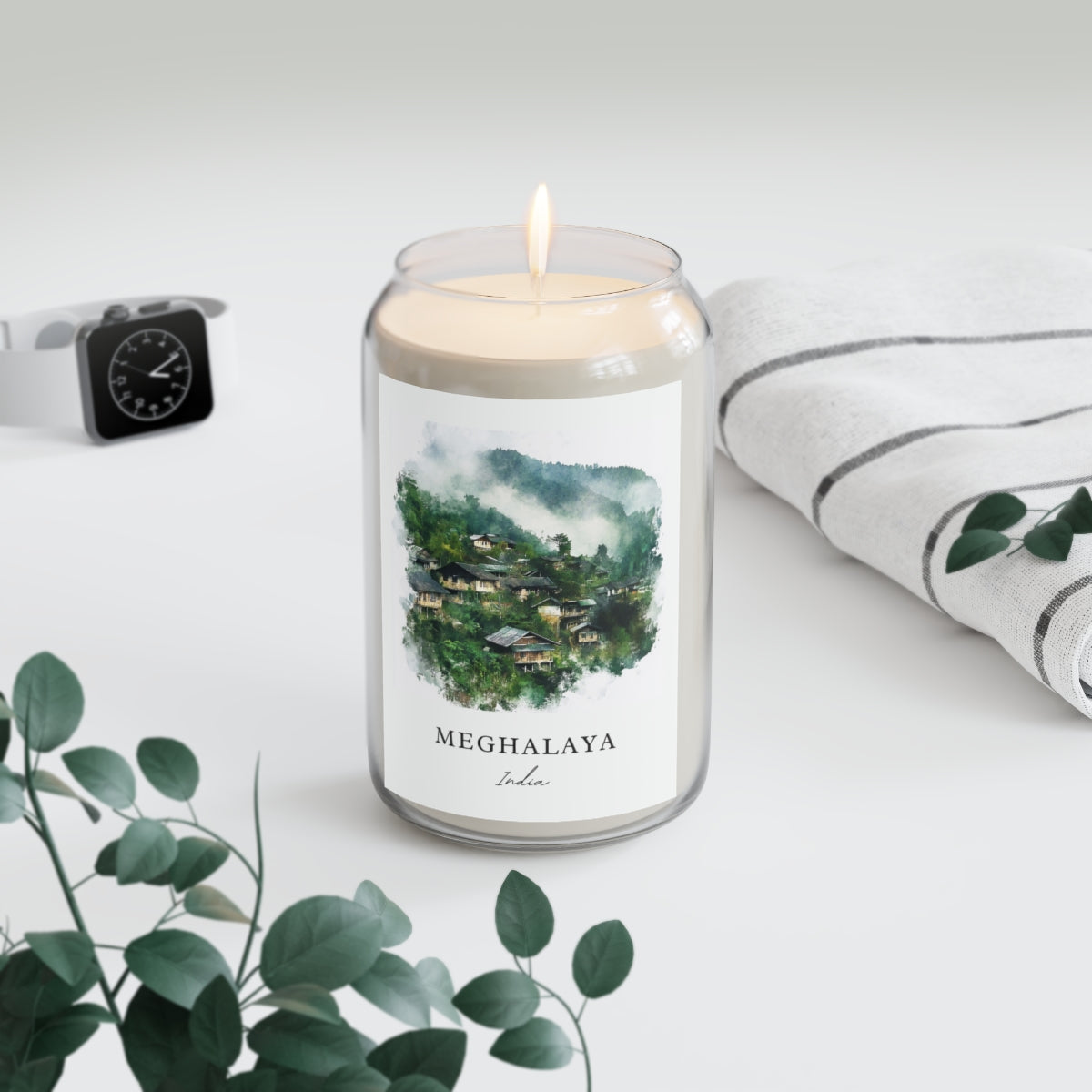 Meghalaya, India scented soy candle