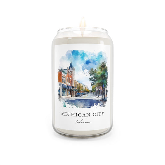 Michigan City, Indiana scented soy candle