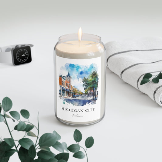 Michigan City, Indiana scented soy candle