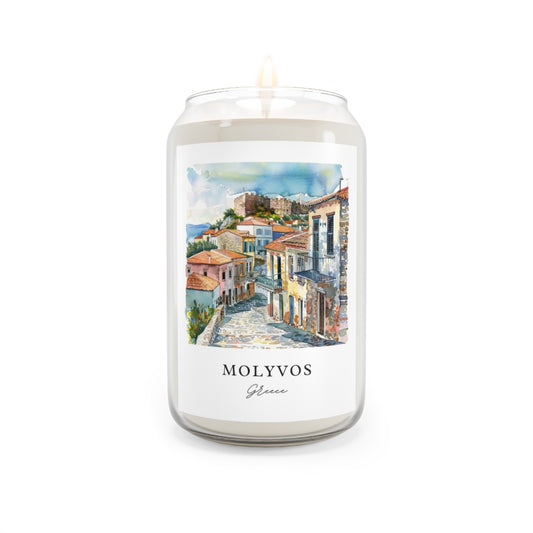 Molyvos, Greece scented soy candle