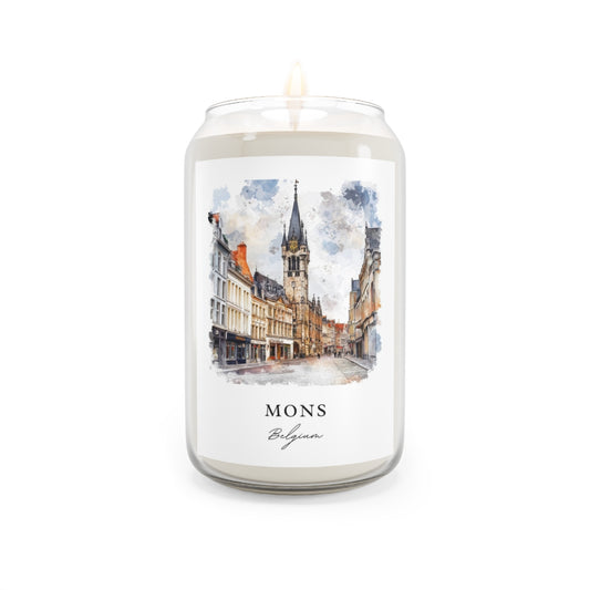 Mons, Belgium scented soy candle