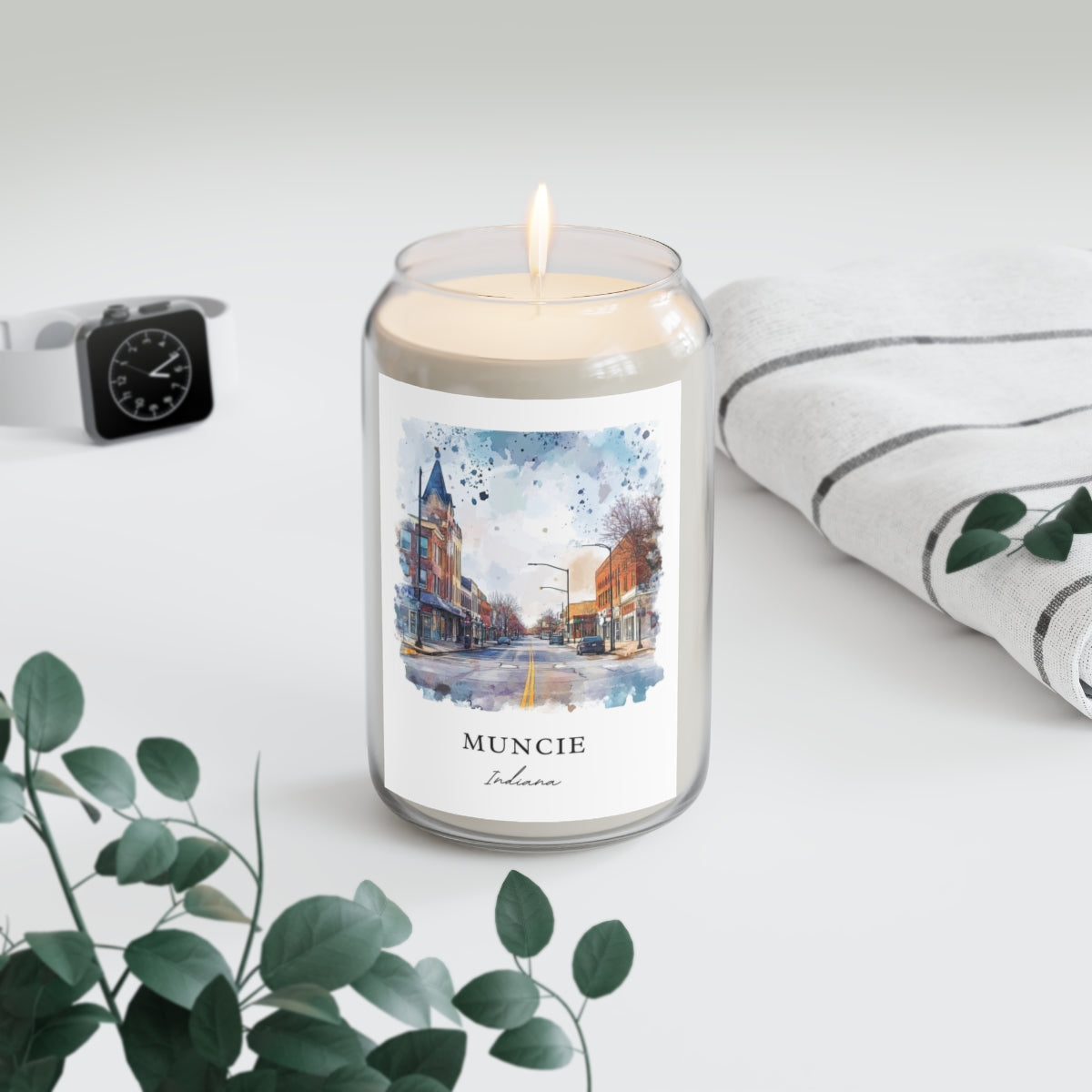 Muncie, Indiana scented soy candle