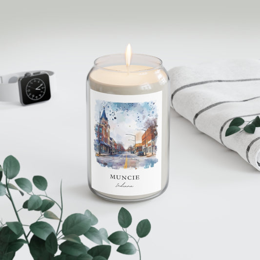 Muncie, Indiana scented soy candle